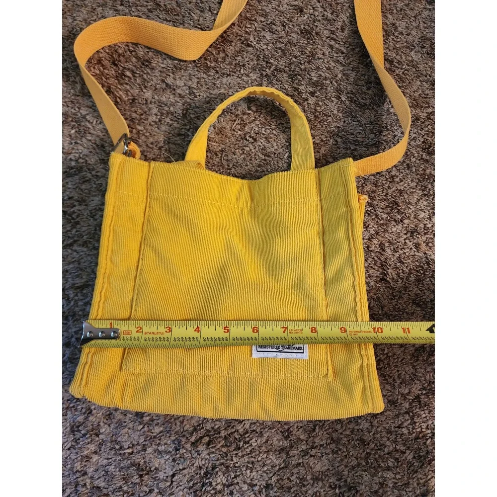 Letu The Crimie Yellow Corduroy Mini Tote Bag Crossbody Handbag